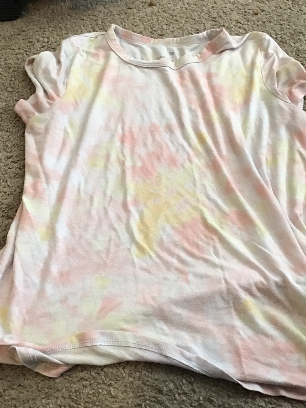 Sonoma Pastel Tie-Dye Short Sleeve Tee in Pink and Yellow